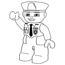 Dibujo para colorear: Policía (Carreras y Profesiones) #105388 - Dibujos para Colorear e Imprimir Gratis