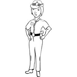 Dibujo para colorear: Policía (Carreras y Profesiones) #105408 - Dibujos para Colorear e Imprimir Gratis