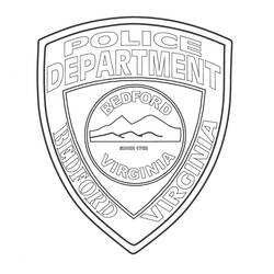 Dibujo para colorear: Policía (Carreras y Profesiones) #105436 - Dibujos para Colorear e Imprimir Gratis