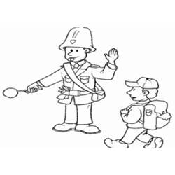 Dibujo para colorear: Policía (Carreras y Profesiones) #105450 - Dibujos para Colorear e Imprimir Gratis