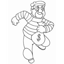 Dibujo para colorear: Policía (Carreras y Profesiones) #105461 - Dibujos para Colorear e Imprimir Gratis