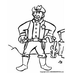 Dibujo para colorear: Sheriff (Carreras y Profesiones) #107438 - Dibujos para Colorear e Imprimir Gratis