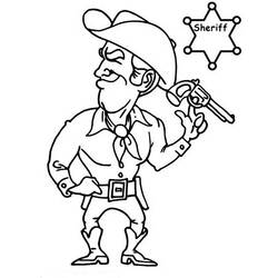 Dibujo para colorear: Sheriff (Carreras y Profesiones) #107501 - Dibujos para Colorear e Imprimir Gratis