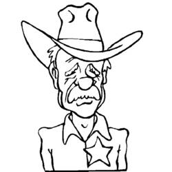 Dibujo para colorear: Sheriff (Carreras y Profesiones) #107526 - Dibujos para Colorear e Imprimir Gratis