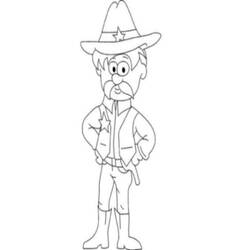 Dibujo para colorear: Sheriff (Carreras y Profesiones) #107654 - Dibujos para Colorear e Imprimir Gratis