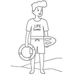 Dibujo para colorear: Socorrista (Carreras y Profesiones) #205624 - Dibujos para Colorear e Imprimir Gratis