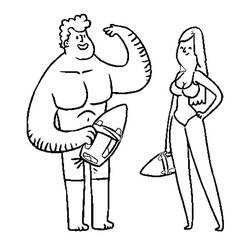 Dibujo para colorear: Socorrista (Carreras y Profesiones) #205628 - Dibujos para Colorear e Imprimir Gratis