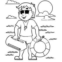 Dibujo para colorear: Socorrista (Carreras y Profesiones) #205632 - Dibujos para Colorear e Imprimir Gratis