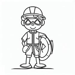 Dibujo para colorear: Socorrista (Carreras y Profesiones) #205633 - Dibujos para Colorear e Imprimir Gratis