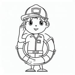 Dibujo para colorear: Socorrista (Carreras y Profesiones) #205634 - Dibujos para Colorear e Imprimir Gratis