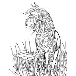 Dibujo para colorear: Caballo Adulto (Colorear Adultos) #200364 - Dibujos para Colorear e Imprimir Gratis