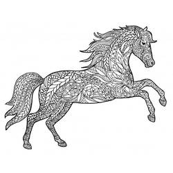 Dibujo para colorear: Caballo Adulto (Colorear Adultos) #200370 - Dibujos para Colorear e Imprimir Gratis