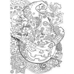 Dibujos para colorear: Halloween Adulto - Dibujos para Colorear e Imprimir Gratis