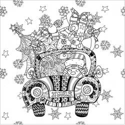 Dibujo para colorear: Navidad Adulto (Colorear Adultos) #215640 - Dibujos para Colorear e Imprimir Gratis