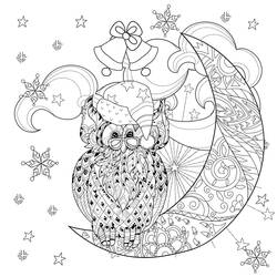 Dibujo para colorear: Navidad Adulto (Colorear Adultos) #215643 - Dibujos para Colorear e Imprimir Gratis