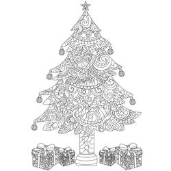 Dibujo para colorear: Navidad Adulto (Colorear Adultos) #215688 - Dibujos para Colorear e Imprimir Gratis