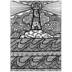 Dibujo para colorear: Zentangle (Colorear Adultos) #174363 - Dibujos para Colorear e Imprimir Gratis