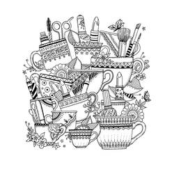 Dibujo para colorear: Zentangle (Colorear Adultos) #217476 - Dibujos para Colorear e Imprimir Gratis