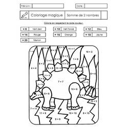 Dibujo para colorear: Colorear Mágico de Sumas (Colorear por Números) #182637 - Dibujos para Colorear e Imprimir Gratis
