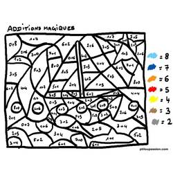 Dibujo para colorear: Colorear Mágico de Sumas (Colorear por Números) #182638 - Dibujos para Colorear e Imprimir Gratis