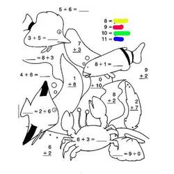 Dibujos para colorear: Colorear Mágico de Sumas - Dibujos para Colorear e Imprimir Gratis