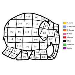 Dibujo para colorear: Colorear Mágico de Sumas (Colorear por Números) #182647 - Dibujos para Colorear e Imprimir Gratis