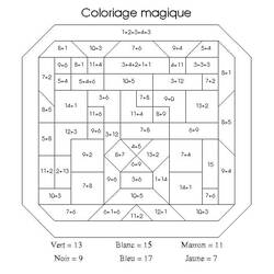 Dibujo para colorear: Colorear Mágico de Sumas (Colorear por Números) #182651 - Dibujos para Colorear e Imprimir Gratis