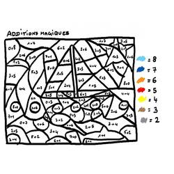 Dibujo para colorear: Colorear Mágico de Sumas (Colorear por Números) #182654 - Dibujos para Colorear e Imprimir Gratis