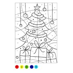 Dibujo para colorear: Coloreo Mágico de Navidad (Colorear por Números) #200729 - Dibujos para Colorear e Imprimir Gratis