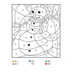 Dibujo para colorear: Coloreo Mágico de Navidad (Colorear por Números) #200732 - Dibujos para Colorear e Imprimir Gratis