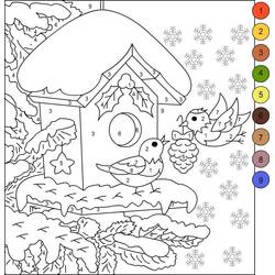 Dibujo para colorear: Coloreo Mágico de Navidad (Colorear por Números) #200733 - Dibujos para Colorear e Imprimir Gratis