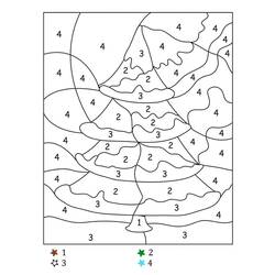 Dibujo para colorear: Coloreo Mágico de Navidad (Colorear por Números) #200743 - Dibujos para Colorear e Imprimir Gratis