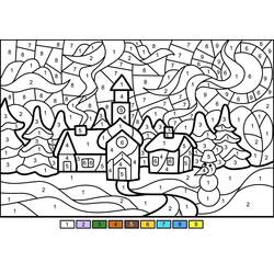 Dibujo para colorear: Coloreo Mágico de Navidad (Colorear por Números) #200747 - Dibujos para Colorear e Imprimir Gratis