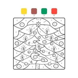 Dibujo para colorear: Coloreo Mágico de Navidad (Colorear por Números) #200751 - Dibujos para Colorear e Imprimir Gratis