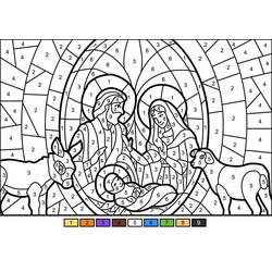 Dibujo para colorear: Coloreo Mágico de Navidad (Colorear por Números) #200755 - Dibujos para Colorear e Imprimir Gratis