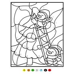 Dibujo para colorear: Coloreo Mágico de Navidad (Colorear por Números) #200757 - Dibujos para Colorear e Imprimir Gratis