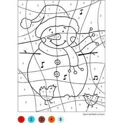 Dibujo para colorear: Coloreo Mágico de Navidad (Colorear por Números) #200758 - Dibujos para Colorear e Imprimir Gratis