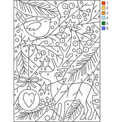 Dibujo para colorear: Coloreo Mágico de Navidad (Colorear por Números) #200766 - Dibujos para Colorear e Imprimir Gratis