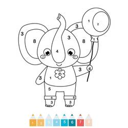 Dibujo para colorear: Coloreo Mágico Jardín de Infantes (Colorear por Números) #201532 - Dibujos para Colorear e Imprimir Gratis