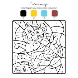 Dibujo para colorear: Coloreo Mágico Jardín de Infantes (Colorear por Números) #201549 - Dibujos para Colorear e Imprimir Gratis