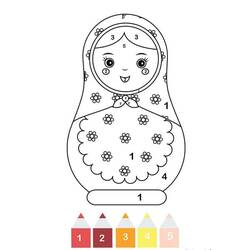 Dibujo para colorear: Coloreo Mágico Jardín de Infantes (Colorear por Números) #201551 - Dibujos para Colorear e Imprimir Gratis