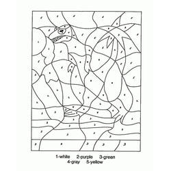 Dibujo para colorear: Dinosaurios Colorear por Números (Colorear por Números) #177959 - Dibujos para Colorear e Imprimir Gratis