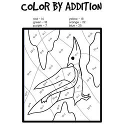 Dibujo para colorear: Dinosaurios Colorear por Números (Colorear por Números) #177971 - Dibujos para Colorear e Imprimir Gratis