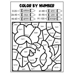 Dibujo para colorear: Dinosaurios Colorear por Números (Colorear por Números) #177972 - Dibujos para Colorear e Imprimir Gratis
