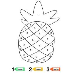Dibujo para colorear: Frutas Colorear por Números (Colorear por Números) #177999 - Dibujos para Colorear e Imprimir Gratis