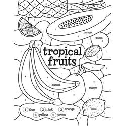 Dibujo para colorear: Frutas Colorear por Números (Colorear por Números) #178004 - Dibujos para Colorear e Imprimir Gratis