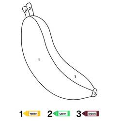 Dibujo para colorear: Frutas Colorear por Números (Colorear por Números) #178011 - Dibujos para Colorear e Imprimir Gratis
