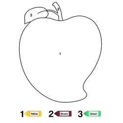 Dibujo para colorear: Frutas Colorear por Números (Colorear por Números) #178014 - Dibujos para Colorear e Imprimir Gratis