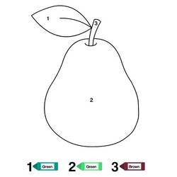 Dibujo para colorear: Frutas Colorear por Números (Colorear por Números) #178016 - Dibujos para Colorear e Imprimir Gratis