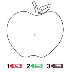 Dibujo para colorear: Frutas Colorear por Números (Colorear por Números) #178017 - Dibujos para Colorear e Imprimir Gratis